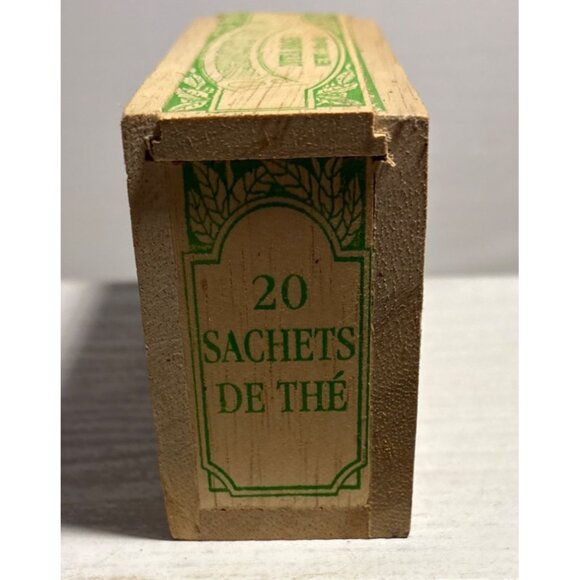 Richmond Hill English Breakfast Flavored Tea Crate Wooden Box Empty 5.25" x 3" - Picture 5 of 9